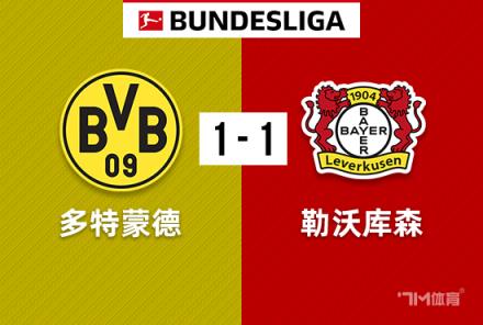 德甲-勒沃库森险胜多特1-1保持各赛事45场不败