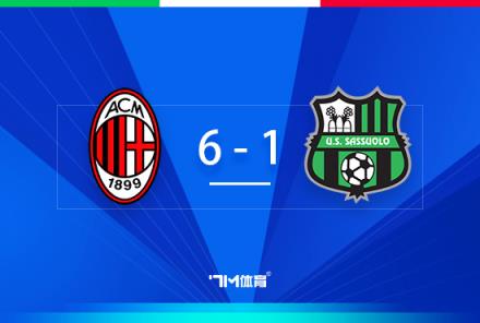 米兰6-1萨索洛晋级意杯8强,亚伯传射丘库双响