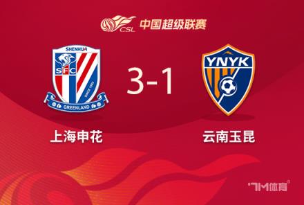 申花登顶!3-1逆转玉昆,米内罗双响助4轮4球