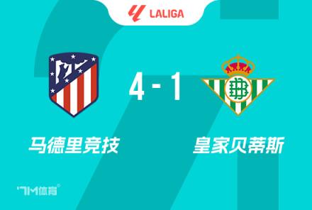 马竞4-1贝蒂斯,阿尔瓦雷斯2射1传助球队3轮不败