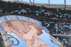 尽显霸气!东北德比前大连英博升起巨幅tifo——我们是大连