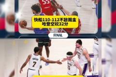 洛杉矶双雄G1均输球:哈登空砍32分11助 东契奇空砍37分