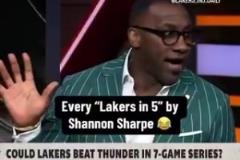 Lakers in 5!湖蜜香农一语成谶啊